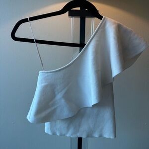 Elegant Cream One-Shoulder Women's Shirt Wilfred Small